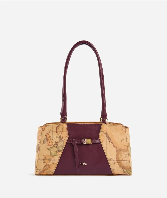 Geo Saloon handbag Burgundy