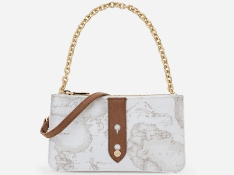 Escape Geo double crossbody pouch Geo White